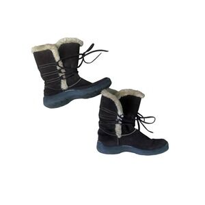 Aspen Womens Brown Suede Faux Fur Lined Winter Snow Boots Size 8.5M FS0689-31